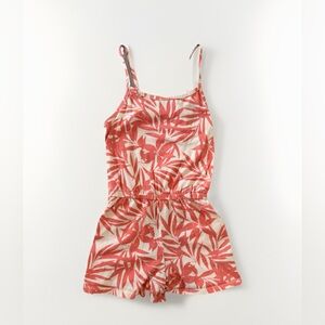 Old Navy Sz 8 Years Girls Romper Shorts Orange Tropical